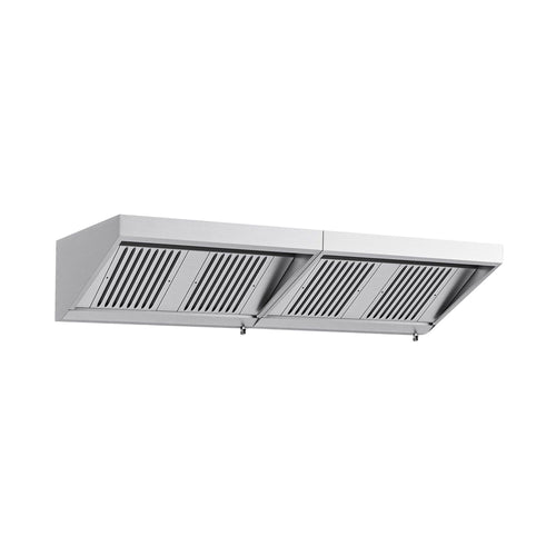 Seinähuuva - 2600 mm - 900 mm syvä - rasvasuodatin ja valaistuksella