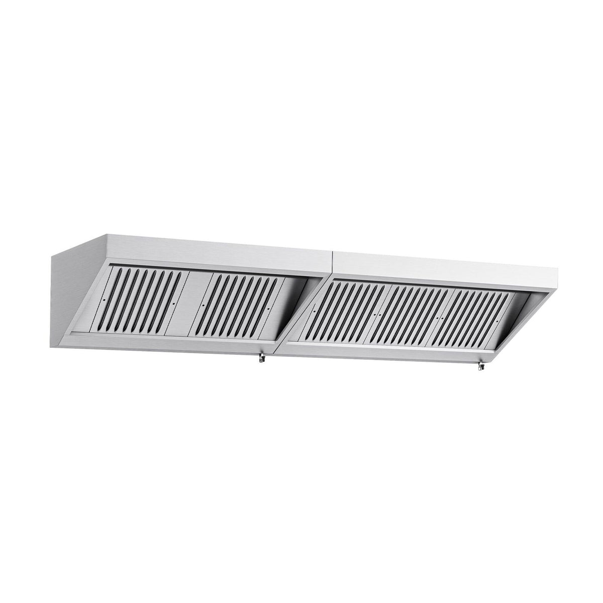Commercial Wall-Mounted Extraction Canopy - with Motor - 2600mm - with Baffle Filters & LED Lighting