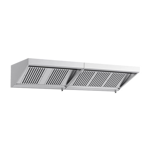 Seinähuuva - 2600 mm - 900 mm syvä - rasvasuodatin ja valaistuksella