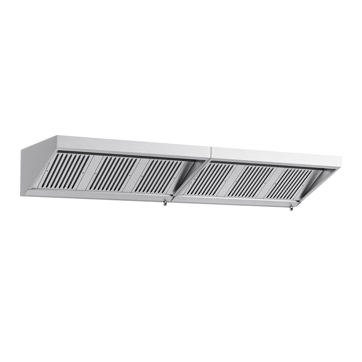 Commercial Wall-Mounted Extraction Canopy - 3200mm - with Baffle Filters & LED Lighting