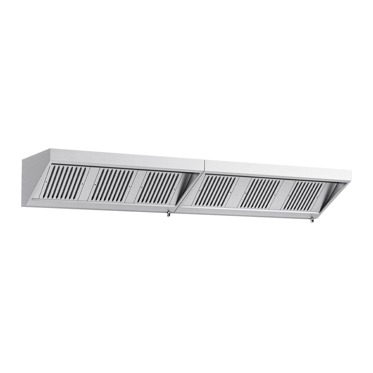 Commercial Wall-Mounted Extraction Canopy - 3400mm - with Baffle Filters & LED Lighting