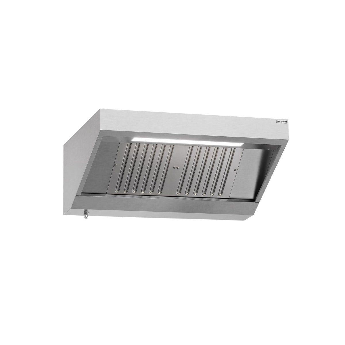 Commercial Wall-Mounted Extraction Canopy - 1200mm - with Baffle Filters & LED Lighting
