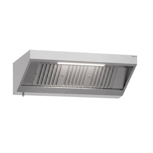 Seinähuuva - 1600 mm - 900 mm syvä - rasvasuodatin ja LED-valaistus
