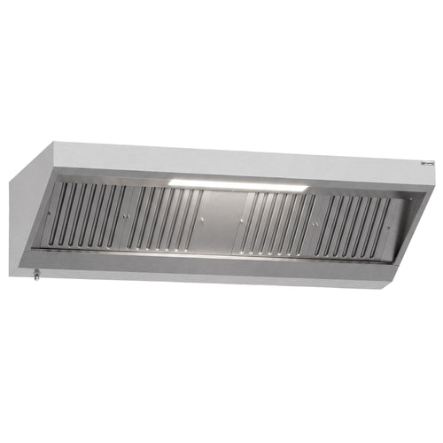 Seinähuuva - 2000 mm - 700 mm syvä - rasvasuodatin ja LED-valaistus