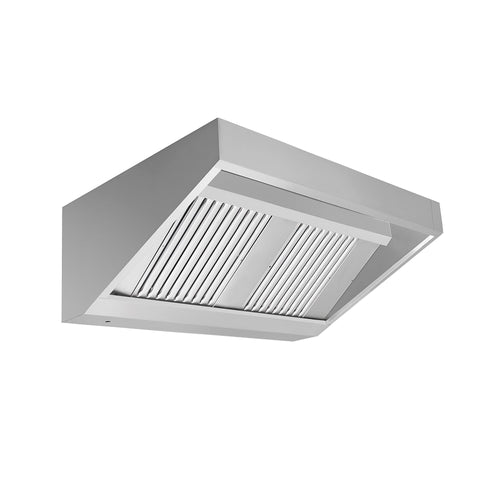 Seinähuuva - 1200 mm - 700 mm syvä - rasvasuodatin ja valaistuksella