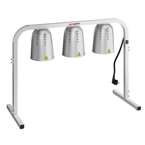 Lämpösilta - 3 lampulla - 750 W - kulmikas - alumiini
