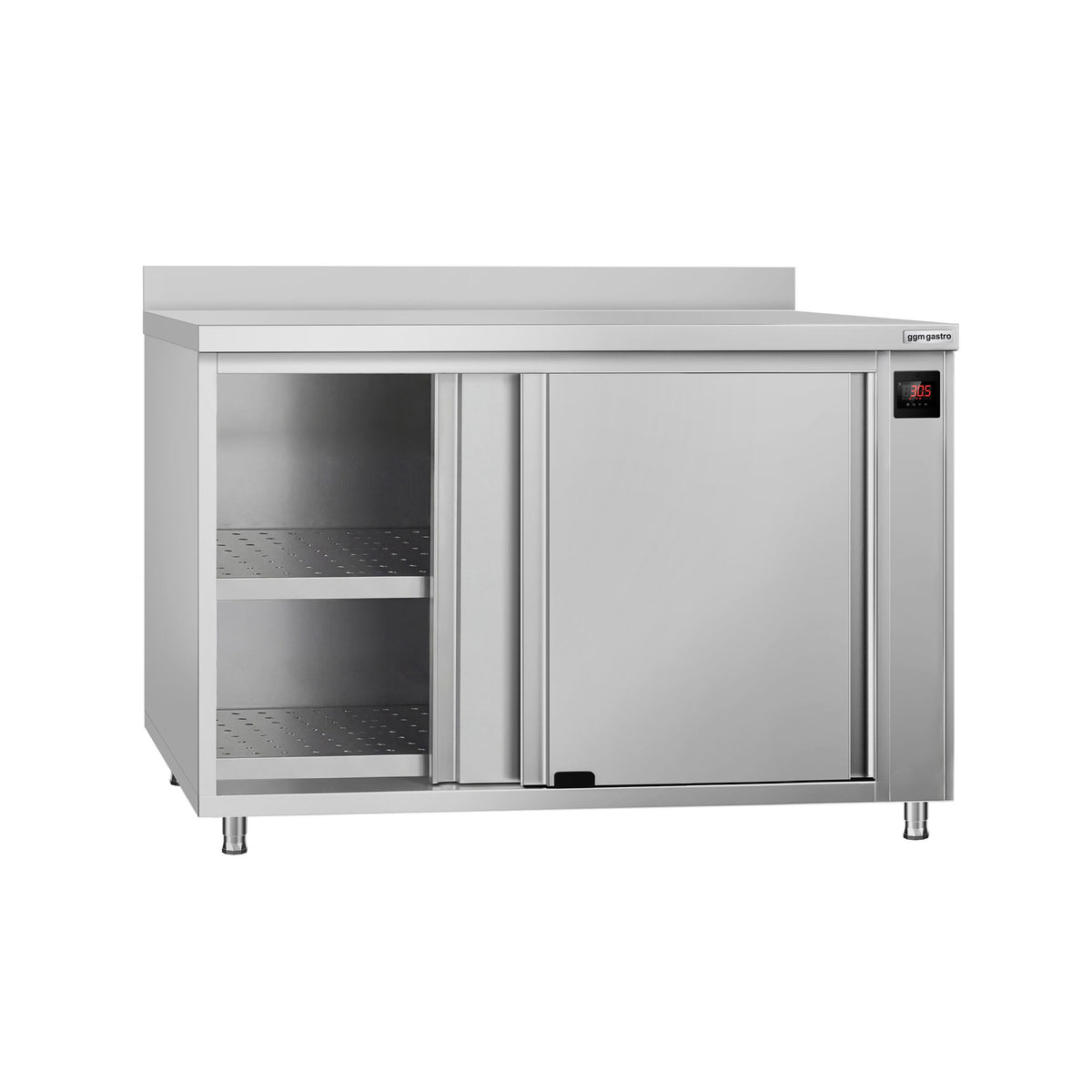 Commercial Hot Cupboard ECO - 1000x600mm - with raised edge & sliding doors - digital