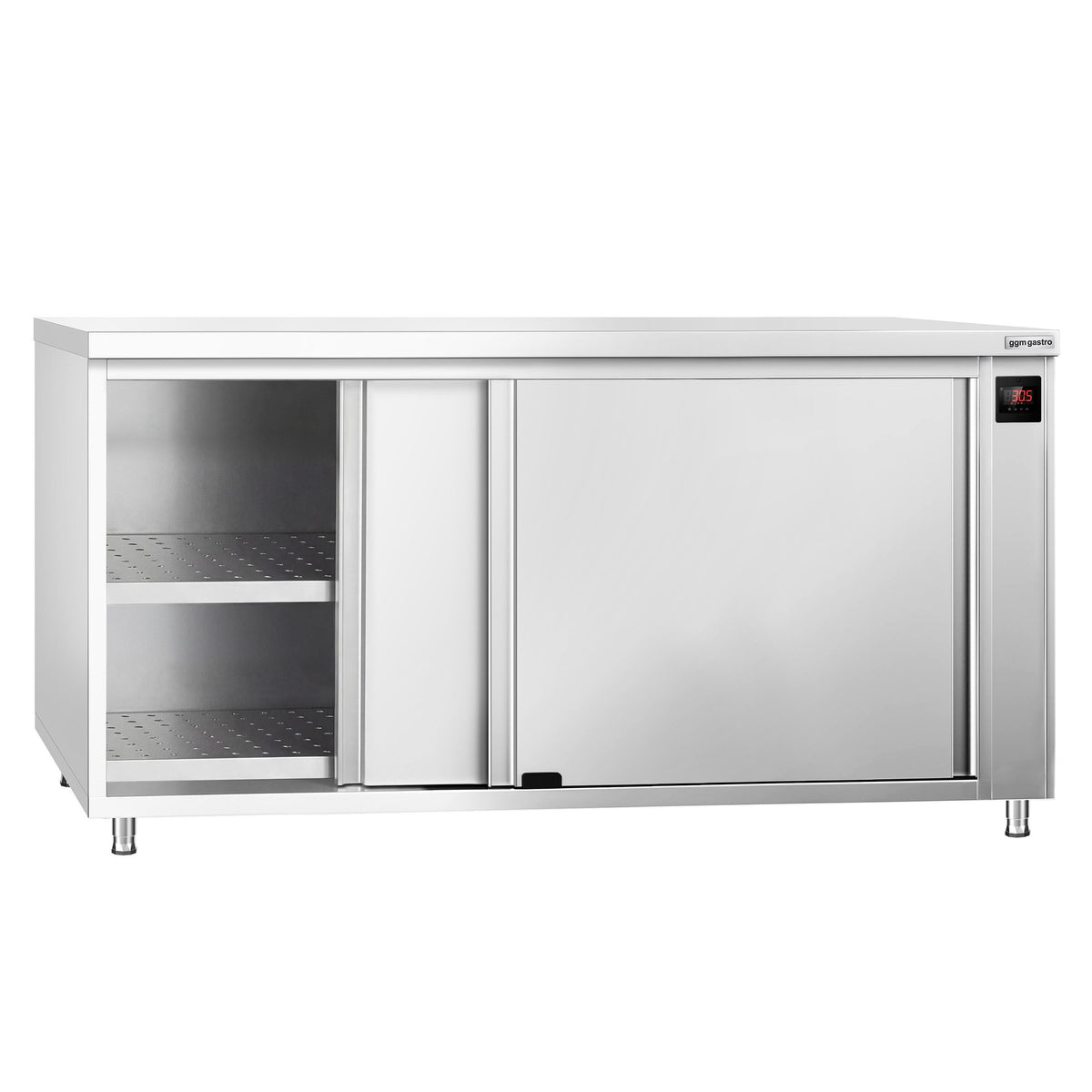 Lämpökaappi PREMIUM - 2,0 kW - lasiliukuovilla & 1 hylly - 2000x600x870 mm