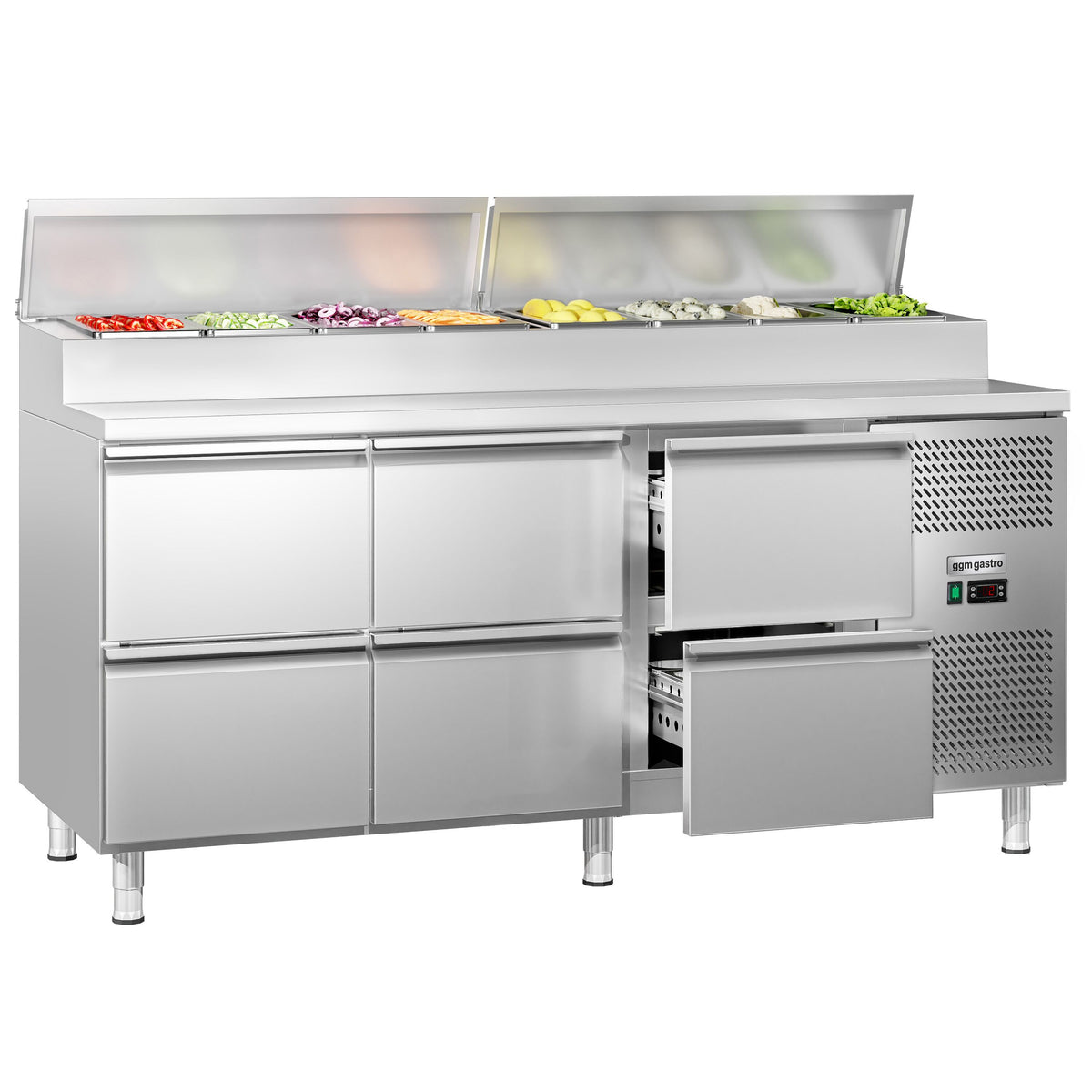 Commercial Prep Counter ECO - 1795mm - 6 Drawers - for 8x GN 1/3