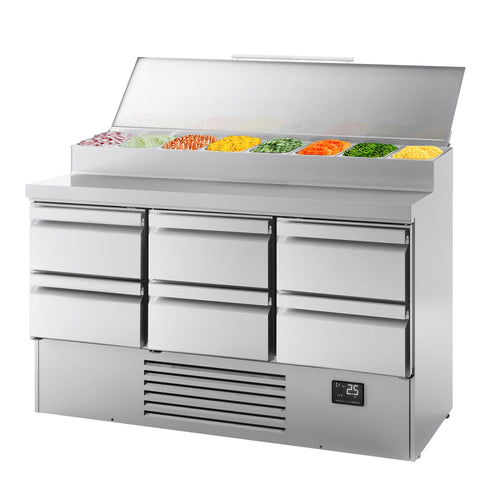 Saladetti - 1460x700 mm - 6 vetolaatikkoa - varten 8x GN 1/4