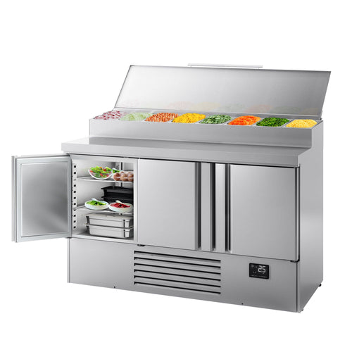 Saladetti - 1460x700 mm - 3 ovea - varten 8x GN 1/4
