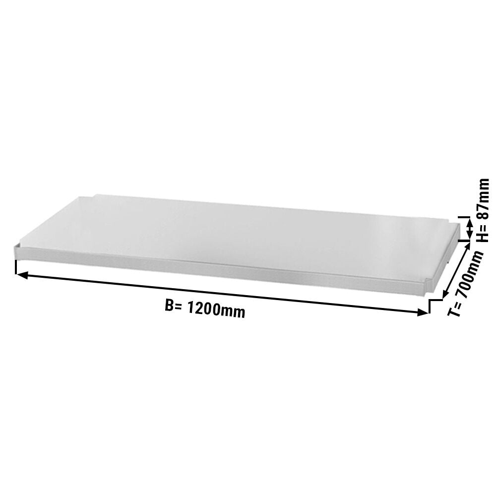 Hyllytaso - ruostumaton teräs - 1200x700 mm - sopii ATK127 ja ATK127A -malleihin