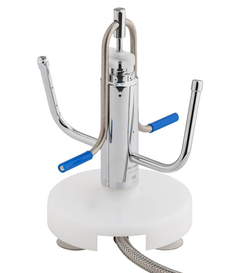 Inset Glass Rinser for sink - with automatic shut-off valve - with suction base and hose