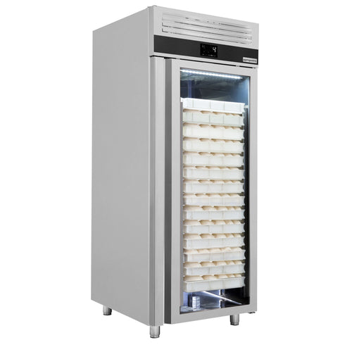 Bakery Fridge Stainless steel PREMIUM - EN 600x400mm - 850L - with 1 glass door