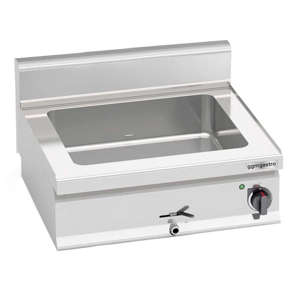Pöytämallinen vesihaude – sähköinen - 1,2 kW - 6x GN 1/4 - tyhjennyshana