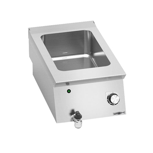 Countertop Bain Marie - GN 1/1 - 150mm deep - 1,2 kW - Wet Heat - with Drain Tap