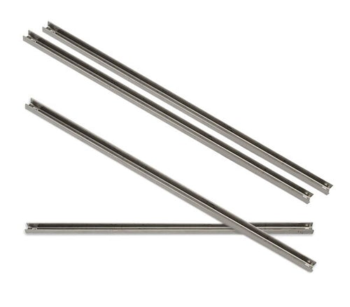 Ruostumattomat teräskiskot - 2x 630 mm, 2x 580 mm - yhteensopiva KSF1482, TKSF1482 - korkea kantavuus, helppo asennus