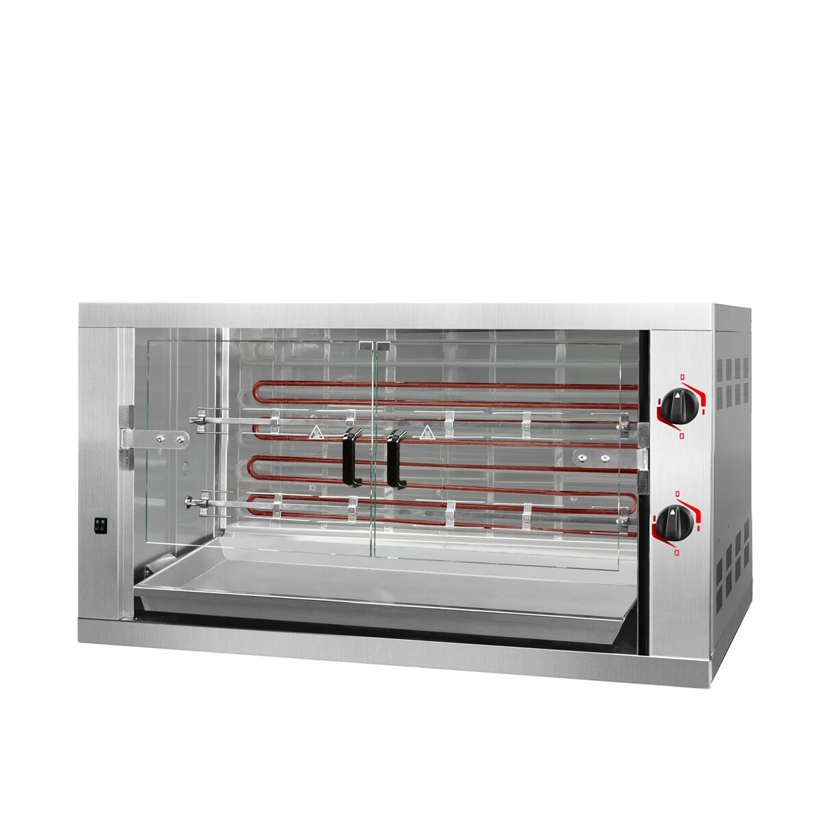 Commercial Electric Chicken Rotisserie Oven - 9.6kW - with 2 Skewers for up to 12 chickens