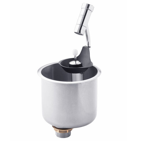 Einbauversion Huuhtelupesä yhteensopiva: annoskauhat - WATERSTOP - 141x141x110 mm - ominaisuudet: G 1/2 -liitäntä & hygieeninen & helppo puhdistaa & kestävä - sis. siihtelleri & vesistoppi-automatiikka & takaiskuventtiili & siivilä