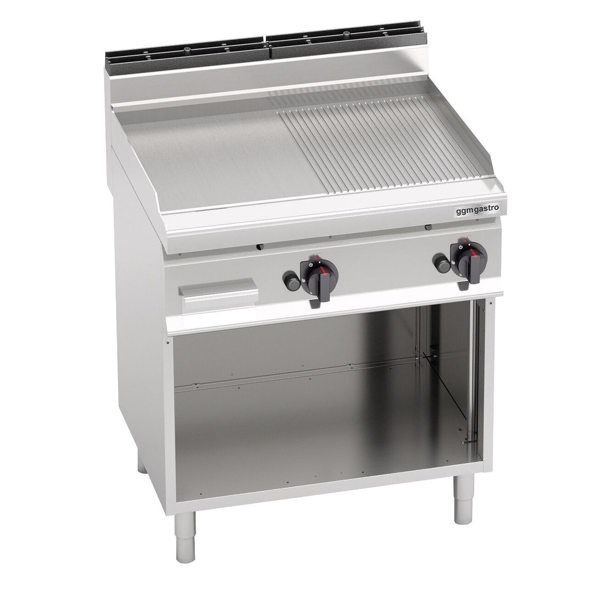 Kaasupaistotaso - 13,8 kW - sileä/uritettu - Paistopinta-ala: 795x500 mm - sis. jalustan