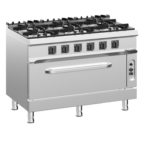 Kaasuliesi Giuseppe 700 ‑sarja - 1200x730x900 mm - 49 kW - 6 poltinta - sis. kaasu‑uuni - 10 kW