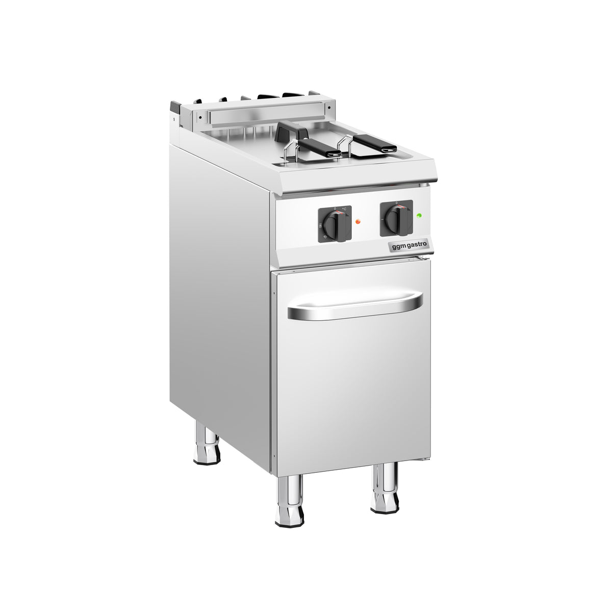 Sähkökäyttöinen rasvakeitin - 18 l - 14,0 kW - tyhjennyshanalla - sis. alarungon, 1 ovi - 400 V