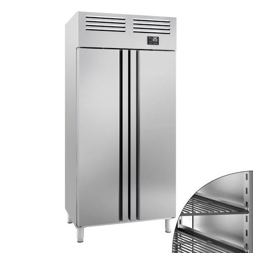 RST-kylmäkaappi PREMIUM PLUS - GN 1/1 - 974 mm - 745 l - +2…+8 °C - mitat 2 ovea - LED-valaistus, kiertoilmajäähdytys, automaattinen sulatus, digitaalinen termostaatti, lukittava