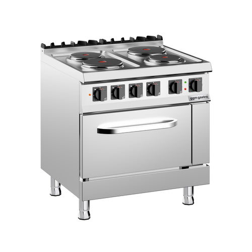 Kaasuliesi Giuseppe 700 ‑sarja - 800x730x900 mm - 15,2 kW - 4 poltinta - sis. kaasu‑uuni - 6 kW