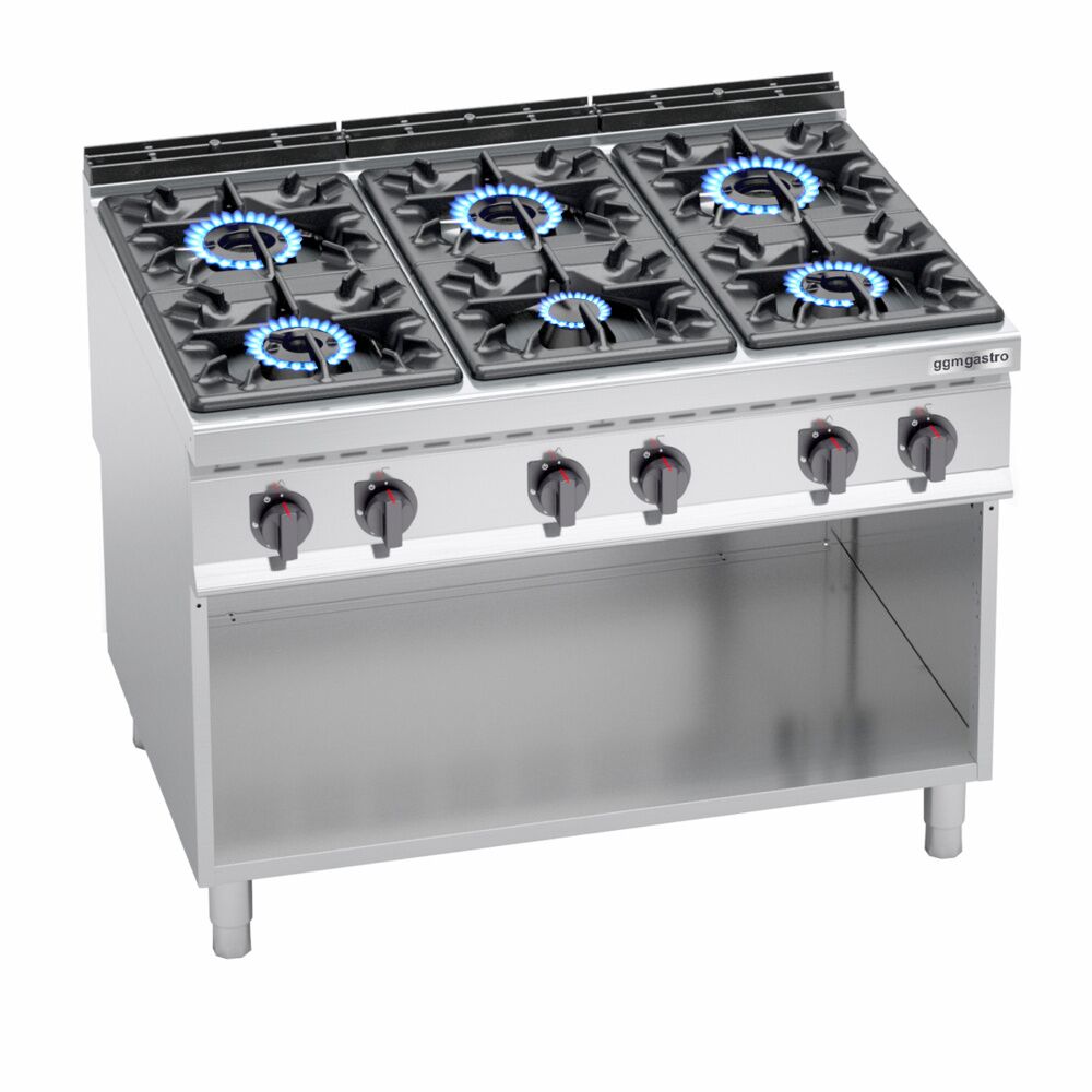 Kaasuliesi LORENZO 900 ‑sarja - 1200x900x965 mm - 53,5 kW - 6 poltinta