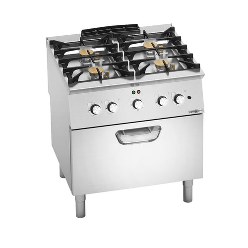 Kaasuliesi Paolo 700 ‑sarja - 24 kW - 4 poltinta - sis. sähköuuni, kiertoilma - 4,68 kW - 800x730 mm