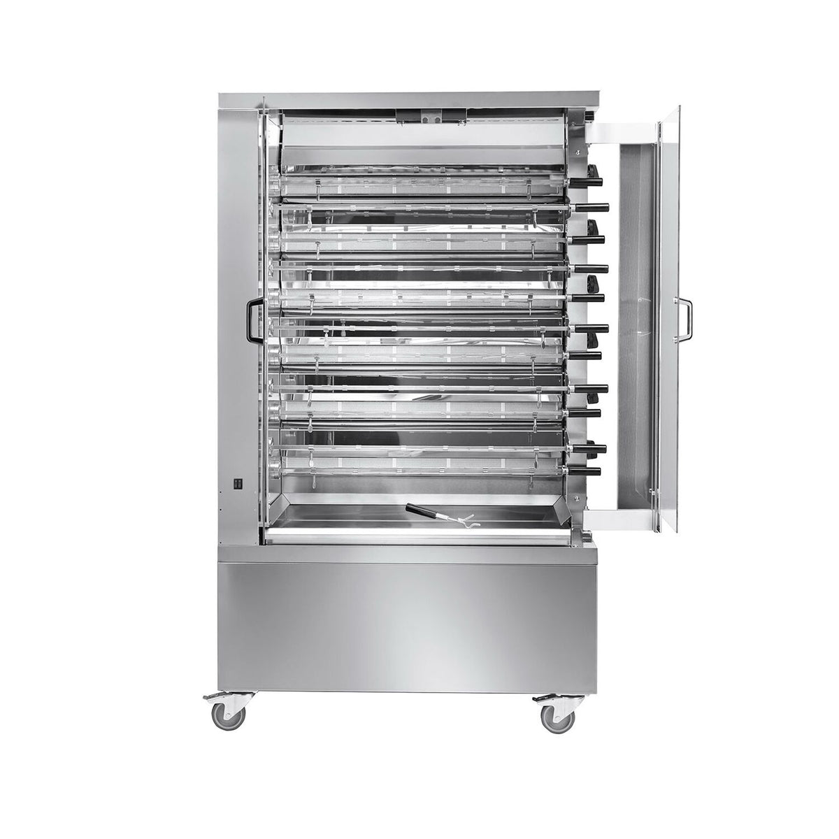 Kanavarrasgrilli - kaasu - 37,2 kW - 11 varrasta - enintään 66 kanaa varten
