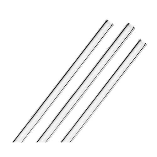 (6 kpl) Lasipillit - suora - 14 mm - ø 8 mm - kirkas - sis. 1 nylon puhdistusharjan