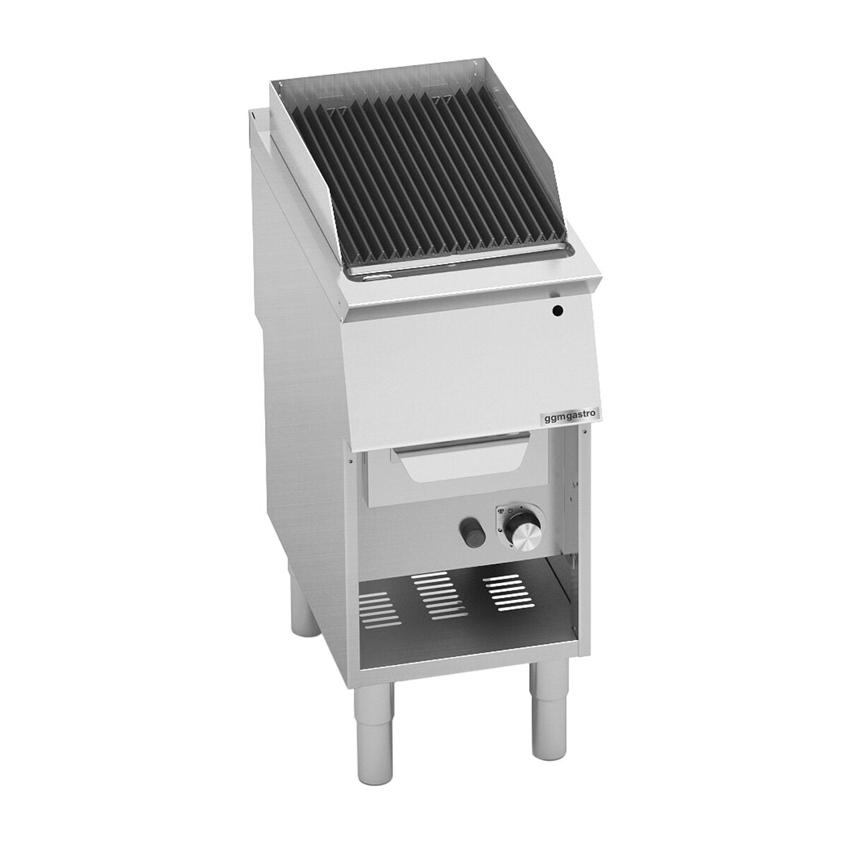 Vesigrilli (kaasu) - 9 kW - Valurautaritilä - vapaasti seisova, alakaapilla - syvyys 730 mm