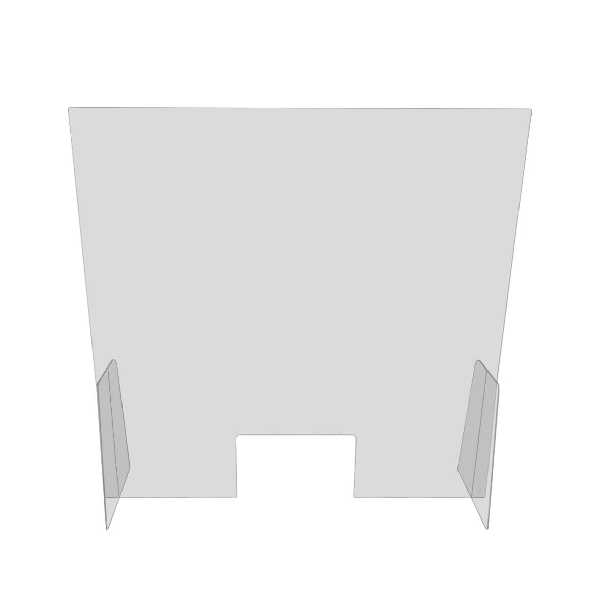 Hygieniasuoja pöytään - akryyli - 600x800 mm - läpiviennillä