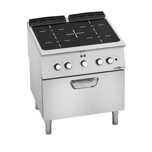 Sähköliesi Paolo 700 ‑sarja - 800x730x900 mm - 12,8 kW - 4 keittolevyä - jalustalla - sis. sähköuuni, kiertoilma - 4,7 kW