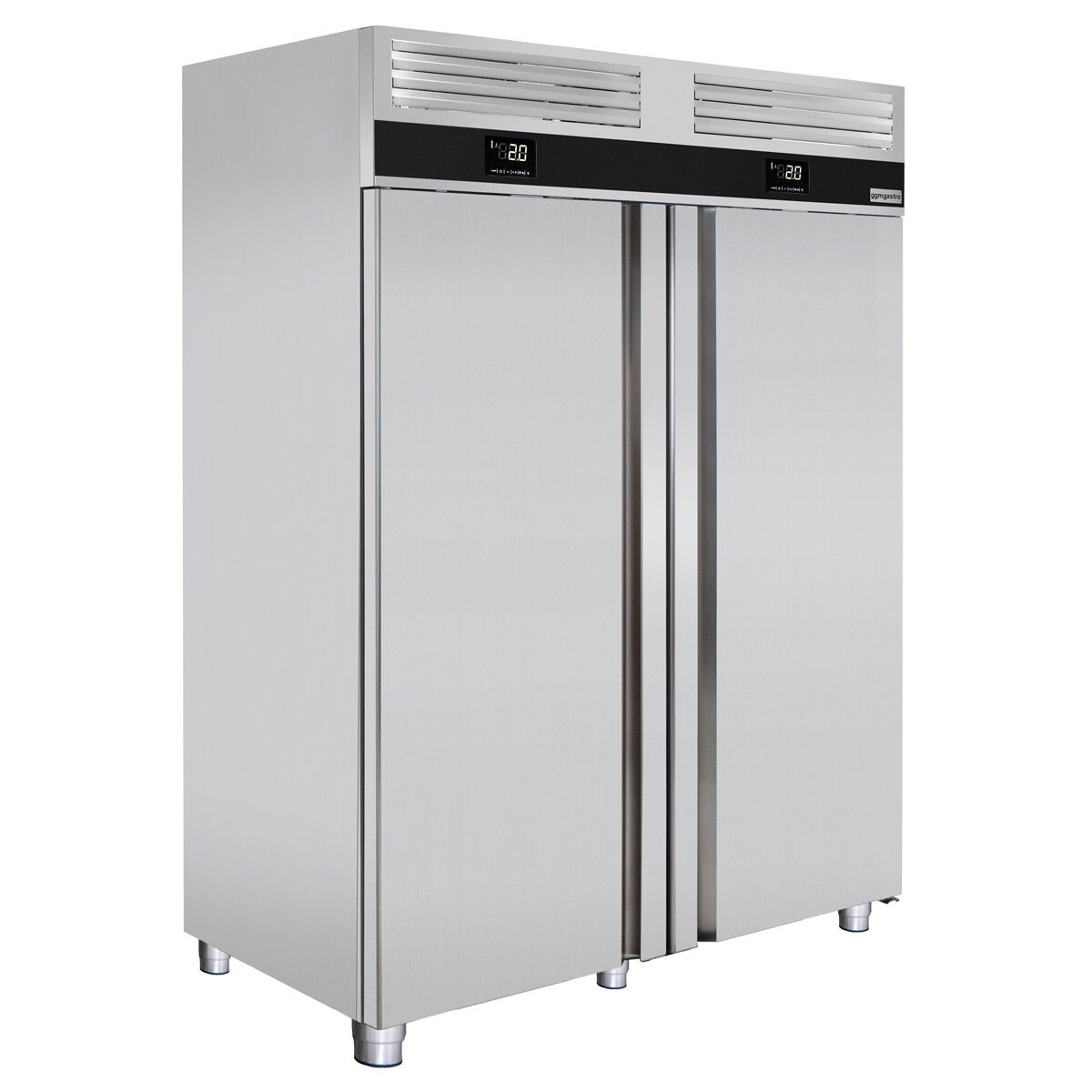 Yhdistelmäkaappi (kylmä/pakaste) Ruostumaton teräs PREMIUM - GN 2/1 - 1 400 l - +8…-25 °C - mitat 2 ovea - kiertoilmajäähdytys, automaattinen sulatus, digitaalinen termostaatti, R290, sisävalaistus