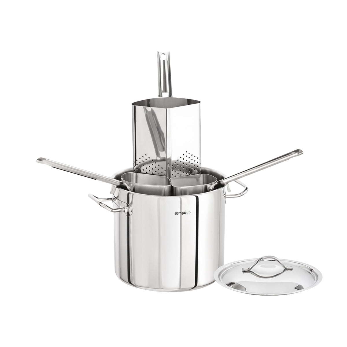 Pasta Cooker Set - Stainless Steel - 8 L - Ø 240 mm - incl. 3 Baskets - Induction Compatible