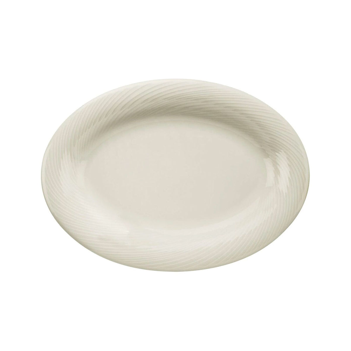 (24 kpl) SEMPRE - lautanen - ovaali - posliini - 230x230 mm - kerma