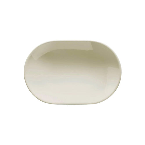 (12 kpl) TEOS - lautanen - ovaali - posliini - 240x240 mm - kerma
