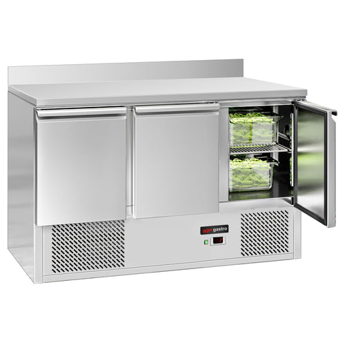 Kylmäpöytä ECO - 1370x700 mm - 368 l - 3 ovea - Takakoroke