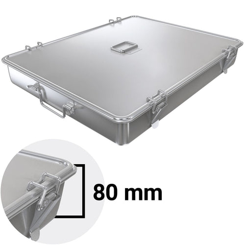 Pata - Ruostumaton teräs - 28,0 l - 734x536x95 mm - sis. kansi - uuninkestävä; bruchsicher; erittäin kestävä - tarkoitukseen: paistot ja leivonta